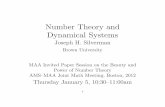 Number Theory and Dynamical Systems - Brown Universityjhs/Presentations/JMM2012_BeautyNumTh.pdf · Number Theory and Dynamical Systems 2 A Finite Field Example of a Dynamical System