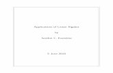 Applications of Linear Algebra - · PDF filePreface These lecture notes are intended to supplement a one-semester graduate-level engineering course at The George Washington University