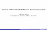 Detecting and Responding to Violations of Regression ... · PDF fileDetecting and Responding to Violations of Regression Assumptions ... Use of regression analysis depends on various
