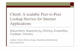 Chord: A scalable Peer-to-Peer Lookup Service for Internet ...pitoura/courses/p2p/chord.pdf · Lookup Service for Internet Applications ... Involves little movement of keys when nodes