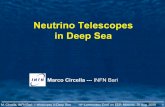 Neutrino telescopes in deep sea -  · PDF fileNeutrino Telescopes in Deep Sea M. Circella, ... • Fermi mechanism Energy spectrum dN ... gammas (0.01 - 1 Mpc)