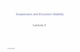 Lecture 3 Suspension and Emulsion Stability · ACS© 2005 Lecture 3 - Suspension and Emulsion Stability 6 Lifshitz Theory Problem with Hamaker theory: all molecules act independently