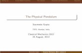 The Physical Pendulum - Tata Institute of Fundamental …theory.tifr.res.in/~sgupta/courses/cm2012/hand5.pdf · Setting up Jacobi Elliptic Functions The solution Keywords and References