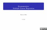 Econometrics: Multiple Linear Regression - — OCW - ocw.uc3m.es/economia/econometrics/lecture-notes-1/Topic3...The Multiple Linear Regression Model I Many economic problems involve