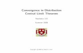 Convergence in Distribution Central Limit Theorem · Convergence in Distribution Theorem. ... This statement of convergence in distribution is needed to help prove the ... of n Bernoulli’s)