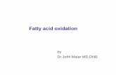 by Dr.Jothi Malar MD,DNB - Welcome to SRM Institute of ... · Fatty acid oxidation by Dr.Jothi Malar MD,DNB. The purpose of oxidation of Fatty acid is to generate energy. Types of