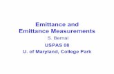 S. Bernal - USPASuspas.fnal.gov/materials/08UMD/Emittance and Emittance Measuremen… · IREAP Space charge and emittance (M. Reiser, Chap. 5) If linear space charge is included,