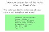 Average properties of the Solar Wind at Earth cjo/STMP/Lecture_19_20/Real Solar Wind...  Average