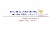 EPL451: Data Mining on the Web Lab 7 University of Cyprus ... · University of Cyprus Department of Computer Science ... Introduction to Apache Spark ... Apache Mesos –a general
