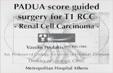 PADUA score guided surgery for T1 RCC - Αρχή · PADUA score guided surgery for T1 RCC - Renal Cell Carcinoma - Vassilis Poulakis MD, PhD, FEBU Ass. Professor of Urology, University