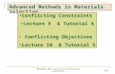 Mech4301 L9 Conflicting Constraints - Τμήμα … · PPT file · Web view2009-12-04 · Conflicting Constraints ... Graphical solution using Indices and Bubble charts E 7.1 tie