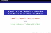 Quantum Field Theory of Neutrino Oscillations in Vacuum ... · PDF fileν oscillations Quantum Field Theory of Neutrino Oscillations in Vacuum and Matter Dmitry V.Naumov, Vadim A.Naumov