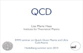QCD - uni-heidelberg.de · QCD Lisa Marie Haas Institute for Theoretical Physics EMMI seminar on Quark Gluon Plasma and Ultra Cold Atoms Heidelberg summer term 2010