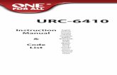 Instruction - One For All · Instruction Manual & Code List URC-6410 English ... INDEX_URC-3741 05-06-12 15:32 Pagina 1. page 109 Seite ... Sony Toshiba TV TV