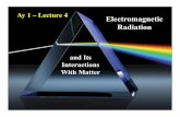 Ay 1 – Lecture 4 Electromagnetic Radiationgeorge/ay1/lec_pdf/Ay1_Lec04.pdf · Primary Astrophysical Processes Producing Electromagnetic Radiation! • When charged particles change