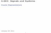 Lecture 14: Fourier representations - MIT · PDF fileFourier Representations October 27, 2011 Fourier Representations Fourier series represent signals in terms of sinusoids. ... piano