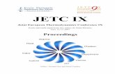 JETC IX - Accueil · Michel COURNIL, Ecole des mines, ... Antonio VALERO, Saragosse ... Joint European Thermodynamics Conference IX, JETC IX