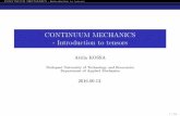 CONTINUUM MECHANICS - Introduction to tensorskossa/segedletek/cmech/Intro_tensors.pdf · CONTINUUM MECHANICS - Introduction to tensors CONTINUUM MECHANICS - Introduction to tensors