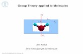 Group Theory applied to Molecules - tu-dresden.de · Group Theory applied to Molecules z y x C 2 ... Prentice-Hall Internat., 1986 Yu, ... total number of symmetry operations in a