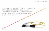 WaveReady® 8-Channel DWDM OSP Optical · PDF fileDWDM Channel Spacing 100 GHz DWDM Channel Bandwidth ITU λ ±0.1 ... 20 Channel 7 Drop Black with stripe ... Channel Plans Channel