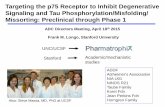Targeting the p75 Receptor to Inhibit Degenerative ... · PDF fileSurvival. adaptors. cdk5 p38 GSK3. β JNK. Death. adaptors. Rho A. PKA. calpain. MLK. p-CREB. p-fyn. p-NR2B. p-cofilin.