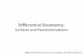 Discrete Differential Geometry (600.657)misha/Fall09/2-surfaces.pdf · Differential Geometry: Surfaces and Parameterizations Differential Geometry of Curves and Surfaces, Do Carmo