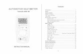 Contents AUTOMOTIVE MULTIMETER - Testmate · -1 0 Ω Ω AUTOMOTIVE MULTIMETER S Testmate ADM-100