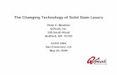 The Changing Technology of Solid State Lasers - Q … 2004 Invited... · The Changing Technology of Solid State Lasers Peter F. Moulton ... 2H 11/2 4F 9/2 4I 9/2 4I 11/2 4I 13/2 4I