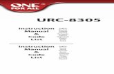 Instruction Code - Home | One For All · PDF fileInstruction Manual & Code List URC-8305 ... Español Portugu ês Italiano Nederlands Magyar Polski Česky Instruction Manual & Code