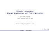 Regular Languages: Regular Expressions and Finite Automatasupratik/courses/cs208/spr13/ashutosh... · A. Trivedi { 1 of 20 Regular Languages: Regular Expressions and Finite Automata
