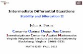 Intermediate Differential Equations - math.vt.edu€¦ · Intermediate Differential Equations ... Earl A. Coddington and Norman Levinson, Theory of Ordinary Differential Equations,