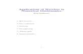 Applications of Wavelets in Numerical Mathematics · Applications of Wavelets in Numerical Mathematics Kees Verhoeven 1. ... For the test function f(x) ... The second term can be