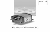 High Pressure Gear Pumps KP 1 - Process Pump Sales€¦ · Discharge Flow refer to Charts Page 4 Input Power refer to Charts Page 4 Hydraulic Fluids Mineral Oil acc. to DIN 51524/25