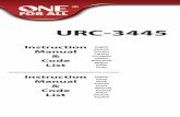Instruction - One For All · Instruction Manual & Code List URC-3445 English Deutsch Français Español Portugu ês Italiano ... Once you have Set-Up your ONE FOR ALL 4, you can blink