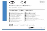 Product Information, Air Percussive Hammer - · PDF fileProduct Information EN Product Information Especificaciones del producto Spécifications du produit Especificações do Produto