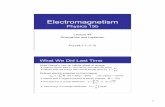 Electromagnetism - Harvard Universityusers.physics.harvard.edu/~morii/phys15b/lectures/Lecture4.pdf · 1 Electromagnetism Physics 15b Lecture #4 Divergence and Laplacian Purcell 2.7–2.12