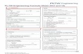 PLTW Engineering Formula Sheet 2017 (v17.0) · PDF filePLTW Engineering Formula Sheet 2017 ... G = 6.67 x 10 11 m3/kg·s2 π = 3.14159 h ... PLTW Engineering Formula Sheet 2016 2