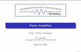 Power Ampli ers - University of California, Berkeleyrfic.eecs.berkeley.edu/142/pdf/module19.pdf · Power Ampli ers (PA) deliver power to a given load with maximum e ciency while faithfully
