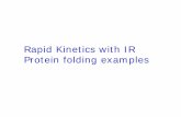 Rapid Kinetics with IR Protein folding examples - … · 1660 cm-1 loss of random coi ... Wavelength/nm 024-12-10-8-6-4 ... single frequency (diode laser) normal method. Callender/Dyer