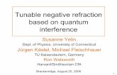Tunable negative refraction based on quantum interferencejila negind_aug06.pdf · 1 Tunable negative refraction based on quantum interference Susanne Yelin Dept. of Physics, University