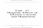 Unit - 13 Magnetic Effects of Electric Current and Magnetism UG Physics... · Magnetic Effects of Electric Current and Magnetism ... restoning K Where deflection in galvanometer ...