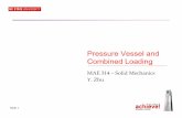 PVldPressure Vessel and Combined Loading - · PDF fileCylindrical vessel with capped ends Spherical vessel – Constant gage pressure, p = internal pressure – external pressure ...