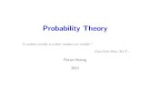 Probability Theory - ETH Zürich · PDF fileProbability Theory "A random variable ... The probability measure P assigns a probability P(A) to every event ... Examples: Lebesgue measure