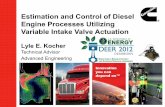 Estimation and Control of Diesel Engine Processes ... · e im vol d 2 N WV= ρη ( ) ( ) ( ) ( ) ... Slower dynamics driven by gas exchange process . Faster dynamics ... Estimation