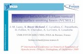Design of InGaAs/InP 1.55 m vertical cavity surface ... · Design of InGaAs/InP 1.55μm VCSELs I- Introduction and context II- Optical design of the VCSELs Electric field calculation