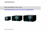 420 PLi fr 0604 - Siemens AG · Documentation utilisateur 6SE6400-5BA00-0DP0. ... max. 500 Ω CPU RS485 D/A ~ = ADC+ ... CB Option automatique DC+ DC ...