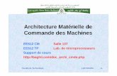 Architecture Matérielle de Commande des Machines · 2014-01-26 · Architecture Matérielle de Commande des Machines EE812 CM Salle 107 EE812 TP Lab. de microprocesseurs Support