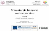 Dramaturgie française - opencourses.auth.gr · Dramaturgie f ançaise contemporaine ... 1.1 Plan du cours. 1.2 Introduction. 1.2.1 Romanisation - Récit de vie.