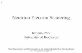Neutrino Electron Scattering - University of Pittsburghvipres/jw_nue.pdf · 1 Neutrino Electron Scattering Jaewon Park University of Rochester Flux Measurement and Determination in