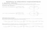 Équations et inéquations trigonométriquesmathzone.blog.free.fr/public/Terminale_S/Trigonometrie/Equations... · Équations et inéquations trigonométriques 1 Équations - Méthode